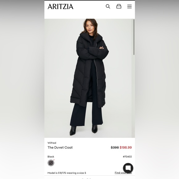 Aritzia Wilfred Duvet Puffer Coat XXS - Picture 13 of 13